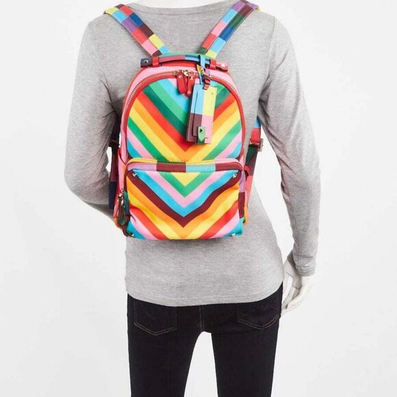 Valentino Multicolor Nylon 1973 Rockstud Small Backpack Bag - Picture 2 of 12
